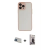 MARSİLYAN™- iPhone 13 Pro Max Kılıf Ahenk Çizgi Serisi - Siyah Bilvis Hayalet Cam Ekran Koruyucu + Rainbow Kamera Lens Koruma Cam - MI