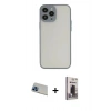 MARSİLYAN™- iPhone 13 Pro Max Kılıf Ahenk Çizgi Serisi - Siyah Bilvis Hayalet Cam Ekran Koruyucu + Rainbow Kamera Lens Koruma Cam - MI