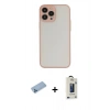MARSİLYAN™- iPhone 13 Pro Max Kılıf Ahenk Çizgi Serisi - Siyah Bilvis Hayalet Cam Ekran Koruyucu + Shine Kamera Lens Koruma Cam - MI