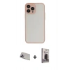 MARSİLYAN™- iPhone 13 Pro Max Kılıf Ahenk Çizgi Serisi - Siyah Bilvis Hayalet Cam Ekran Koruyucu + Rainbow Kamera Lens Koruma Cam - MR