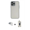 MARSİLYAN™- iPhone 13 Pro Max Kılıf Ahenk Çizgi Serisi - Siyah Bilvis Hayalet Cam Ekran Koruyucu + Pers Alüminyum Kamera Lens - SABE