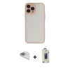 MARSİLYAN™- iPhone 13 Pro Max Kılıf Ahenk Çizgi Serisi - Siyah Bilvis Hayalet Cam Ekran Koruyucu + Pers Alüminyum Kamera Lens - SABE
