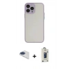 MARSİLYAN™- iPhone 13 Pro Max Kılıf Ahenk Çizgi Serisi - Siyah Bilvis Hayalet Cam Ekran Koruyucu + Pers Alüminyum Kamera Lens - LT