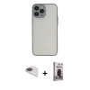 MARSİLYAN™- iPhone 13 Pro Max Kılıf Ahenk Çizgi Serisi - Siyah Bilvis Hayalet Cam Ekran Koruyucu + Pers Alüminyum Kamera Lens - GI