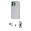 MARSİLYAN™- iPhone 13 Pro Max Kılıf Ahenk Çizgi Serisi - Siyah Bilvis Hayalet Cam Ekran Koruyucu + Pers Alüminyum Kamera Lens - LT