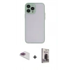 MARSİLYAN™- iPhone 13 Pro Max Kılıf Ahenk Çizgi Serisi - Siyah Bilvis Hayalet Cam Ekran Koruyucu + Pers Alüminyum Kamera Lens - GI