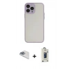 MARSİLYAN™- iPhone 13 Pro Max Kılıf Ahenk Çizgi Serisi - Siyah Bilvis Hayalet Cam Ekran Koruyucu + Pers Alüminyum Kamera Lens - SABE