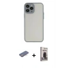 MARSİLYAN™- iPhone 13 Pro Max Kılıf Ahenk Çizgi Serisi - Siyah Bilvis Hayalet Cam Ekran Koruyucu + Renkli Kamera Lens Koruma Cam - MI