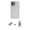 MARSİLYAN™- iPhone 13 Pro Max Kılıf Ahenk Çizgi Serisi - Siyah Bilvis Hayalet Cam Ekran Koruyucu + Shine Kamera Lens Koruma Cam - PE