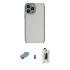 MARSİLYAN™- iPhone 13 Pro Max Kılıf Ahenk Çizgi Serisi - Siyah Bilvis Hayalet Cam Ekran Koruyucu + Shine Kamera Lens Koruma Cam - PE