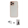 MARSİLYAN™- iPhone 13 Pro Max Kılıf Ahenk Çizgi Serisi - Siyah Bilvis Hayalet Cam Ekran Koruyucu + Pers Alüminyum Kamera Lens - SABE