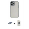 MARSİLYAN™- iPhone 13 Pro Max Kılıf Ahenk Çizgi Serisi - Siyah Bilvis Hayalet Cam Ekran Koruyucu + Renkli Kamera Lens Koruma Cam - YL