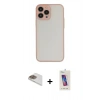 MARSİLYAN™- iPhone 13 Pro Max Kılıf Ahenk Çizgi Serisi - Siyah Joko 5D Cam + Gold Pers Alüminyum Kamera Lens
