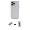 MARSİLYAN™- iPhone 13 Pro Max Kılıf Ahenk Çizgi Serisi - Siyah Joko 5D Cam + Shine Kamera Lens Koruma Cam - PE