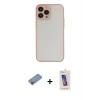 MARSİLYAN™- iPhone 13 Pro Max Kılıf Ahenk Çizgi Serisi - Siyah Joko 5D Cam + Shine Kamera Lens Koruma Cam - PE