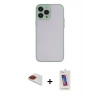 MARSİLYAN™- iPhone 13 Pro Max Kılıf Ahenk Çizgi Serisi - Siyah Joko 5D Cam + Pers Alüminyum Kamera Lens - KI
