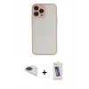 MARSİLYAN™- iPhone 13 Pro Max Kılıf Ahenk Çizgi Serisi - Siyah Joko 5D Cam + Pers Alüminyum Kamera Lens - LT