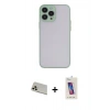 MARSİLYAN™- iPhone 13 Pro Max Kılıf Ahenk Çizgi Serisi - Siyah Joko 5D Cam + Rainbow Kamera Lens Koruma Cam - REGD
