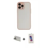 MARSİLYAN™- iPhone 13 Pro Max Kılıf Ahenk Çizgi Serisi - Siyah Joko 5D Cam + Rainbow Kamera Lens Koruma Cam - BZ