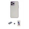MARSİLYAN™- iPhone 13 Pro Max Kılıf Ahenk Çizgi Serisi - Siyah Joko 5D Cam + Renkli Kamera Lens Koruma Cam - SI