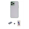 MARSİLYAN™- iPhone 13 Pro Max Kılıf Ahenk Çizgi Serisi - Siyah Joko 5D Cam + Renkli Kamera Lens Koruma Cam - SI