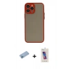 MARSİLYAN™- iPhone 13 Pro Max Kılıf Ahenk Çizgi Serisi - Siyah Joko 5D Cam + Shine Kamera Lens Koruma Cam - MI
