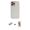 MARSİLYAN™- iPhone 13 Pro Max Kılıf Ahenk Çizgi Serisi - Siyah Joko 5D Cam + Shine Kamera Lens Koruma Cam - MI