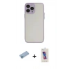 MARSİLYAN™- iPhone 13 Pro Max Kılıf Ahenk Çizgi Serisi - Siyah Joko 5D Cam + Shine Kamera Lens Koruma Cam - MI