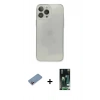 MARSİLYAN™- iPhone 13 Pro Max Kılıf Ahenk Doku - Şeffaf 360 Full Body Arka Koruyucu + Shine Kamera Lens Koruma Cam - PE