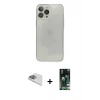 MARSİLYAN™- iPhone 13 Pro Max Kılıf Ahenk Doku - Şeffaf 360 Full Body Arka Koruyucu + Pers Alüminyum Kamera Lens - SABE