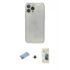 MARSİLYAN™- iPhone 13 Pro Max Kılıf Ahenk Doku - Siyah 6D Mat Seramik Hayalet Nano Ekran Koruyucu + Shine Kamera Lens Koruma Cam - MI