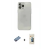 MARSİLYAN™- iPhone 13 Pro Max Kılıf Ahenk Doku - Siyah 6D Mat Seramik Hayalet Nano Ekran Koruyucu + Shine Kamera Lens Koruma Cam - PE