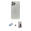 MARSİLYAN™- iPhone 13 Pro Max Kılıf Ahenk Doku - Siyah Bilvis Hayalet Cam Ekran Koruyucu + Shine Kamera Lens Koruma Cam - MI