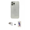 MARSİLYAN™- iPhone 13 Pro Max Kılıf Ahenk Doku - Siyah Joko 5D Cam + Pers Alüminyum Kamera Lens - GD