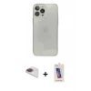 MARSİLYAN™- iPhone 13 Pro Max Kılıf Ahenk Doku - Siyah Joko 5D Cam + Pers Alüminyum Kamera Lens - GI
