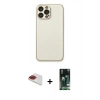 MARSİLYAN™- iPhone 13 Pro Max Kılıf Ahenk Işık - Şeffaf 360 Full Body Arka Koruyucu + Kırmızı Pers Alüminyum Kamera Lens