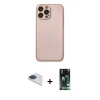 MARSİLYAN™- iPhone 13 Pro Max Kılıf Ahenk Işık - Şeffaf 360 Full Body Arka Koruyucu + Pers Alüminyum Kamera Lens - LT