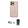 MARSİLYAN™- iPhone 13 Pro Max Kılıf Ahenk Işık - Şeffaf 360 Full Body Arka Koruyucu + Rainbow Kamera Lens Koruma Cam - MI