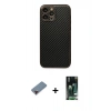 MARSİLYAN™- iPhone 13 Pro Max Kılıf Ahenk Işık - Şeffaf 360 Full Body Arka Koruyucu + Metal Kamera Lens Koruma Cam - KI