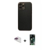 MARSİLYAN™- iPhone 13 Pro Max Kılıf Ahenk Işık - Şeffaf 360 Full Body Arka Koruyucu + Pers Alüminyum Kamera Lens - GI