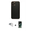 MARSİLYAN™- iPhone 13 Pro Max Kılıf Ahenk Işık - Şeffaf 360 Full Body Arka Koruyucu + Pers Alüminyum Kamera Lens - SABE