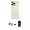 MARSİLYAN™- iPhone 13 Pro Max Kılıf Ahenk Işık - Şeffaf 360 Full Body Arka Koruyucu + Rainbow Kamera Lens Koruma Cam - KI