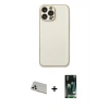 MARSİLYAN™- iPhone 13 Pro Max Kılıf Ahenk Işık - Şeffaf 360 Full Body Arka Koruyucu + Rainbow Kamera Lens Koruma Cam - BZ