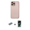 MARSİLYAN™- iPhone 13 Pro Max Kılıf Ahenk Işık - Şeffaf 360 Full Body Arka Koruyucu + Renkli Kamera Lens Koruma Cam - SI