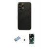 MARSİLYAN™- iPhone 13 Pro Max Kılıf Ahenk Işık - Şeffaf 360 Full Body Arka Koruyucu + Shine Kamera Lens Koruma Cam - MI