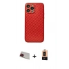 MARSİLYAN™- iPhone 13 Pro Max Kılıf Ahenk Işık - Şeffaf Maxco Cam Ekran Koruyucu + Rainbow Kamera Lens Koruma Cam - KI