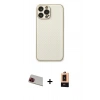 MARSİLYAN™- iPhone 13 Pro Max Kılıf Ahenk Işık - Şeffaf Maxco Cam Ekran Koruyucu + Rainbow Kamera Lens Koruma Cam - KI