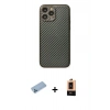 MARSİLYAN™- iPhone 13 Pro Max Kılıf Ahenk Işık - Şeffaf Maxco Cam Ekran Koruyucu + Mavi Shine Kamera Lens Koruma Cam