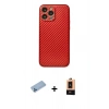 MARSİLYAN™- iPhone 13 Pro Max Kılıf Ahenk Işık - Şeffaf Maxco Cam Ekran Koruyucu + Mavi Shine Kamera Lens Koruma Cam