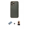 MARSİLYAN™- iPhone 13 Pro Max Kılıf Ahenk Işık - Şeffaf Maxco Cam Ekran Koruyucu + Shine Kamera Lens Koruma Cam - PE
